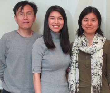 Hongjian Xu, Shawna Stanwood, Lilian Nohara (L-R) from the Jefferies Lab