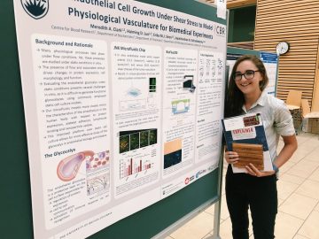 Meredith Clark presenting her poster at CBR Research Day 2019