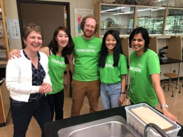 CBR alum Eva Yap (second from right) with some fellow Geneskool team members